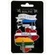 Suvenyrinis magnetas Baltic States su Baltijos šalių kontūrais